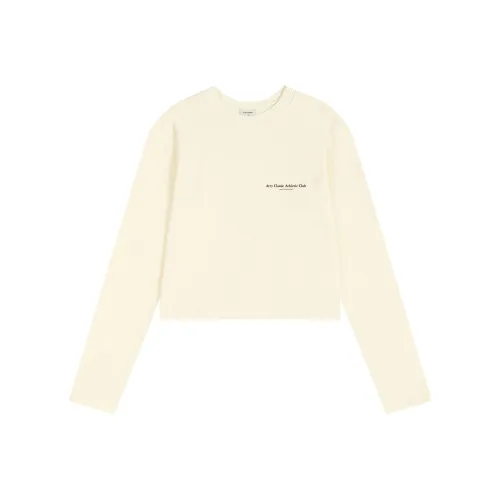 Atry Alphabet slogan series Рукав с спущенным плечом T-рубашка Женская