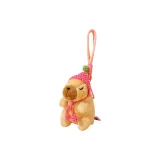 Розовая шляпа, подвеска в виде капибары