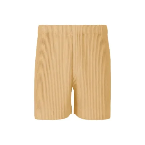 Homme Plissé Issey Miyake SS24 Повседневные шорты Мужские Ванильный Бежевый