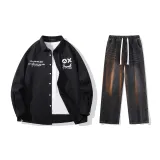 Комплект одежды (Черный топ + Черные джинсы)