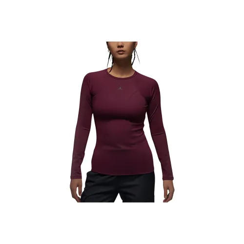 Джордан Рукав реглан T-рубашка Женская Темно-красный