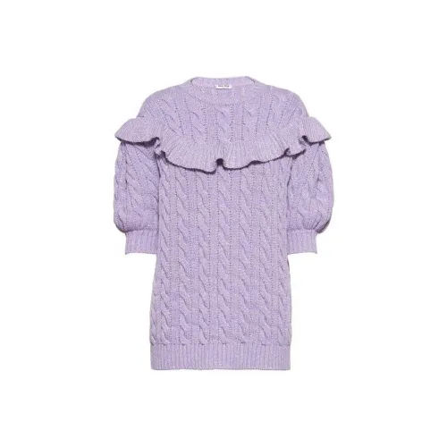MIU MIU SS22 Свитер Женский Фиолетовый