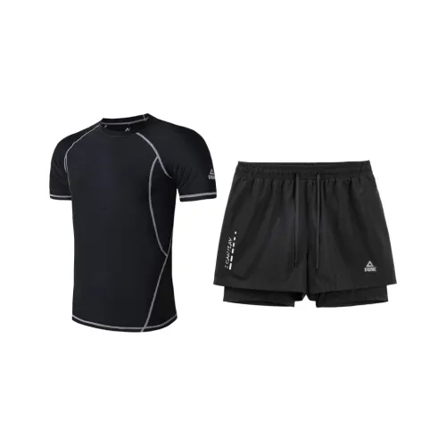 PEAK Бег Одежда Наборы Мужской Черный