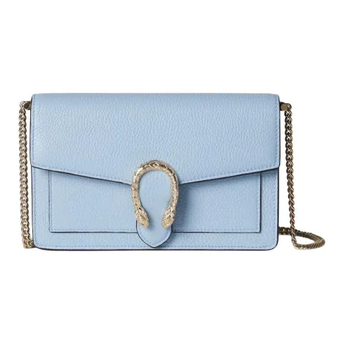 GUCCI GRAIN LEATHER Сумка через плечо Женская Светло-синяя