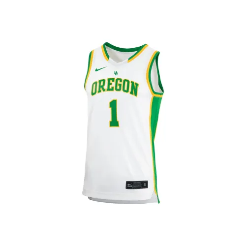 Nike College Oregon Баскетбольная Джерси Мужская Белая