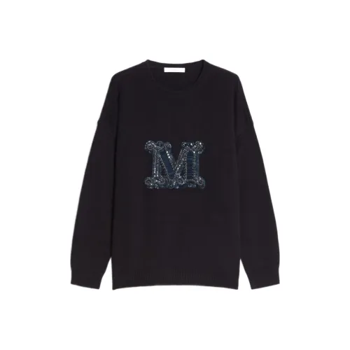 MaxMara Vicolo Коллекция OVERSIZED Шерсть и Кашемир JUMPER Свитер Женские Черный