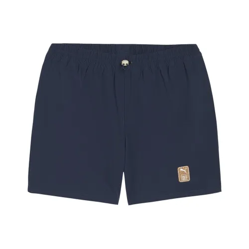 PUMA x FIRST MILE Вязаные ткани 5' Короткие спортивные шорты Мужские Морской синий