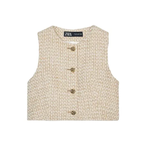 ZARA Майка Женская Телесного Бежевого Цвета