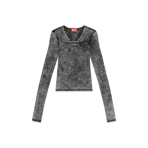 DIESEL SS24 T Рубашка Женская Темно-Серый