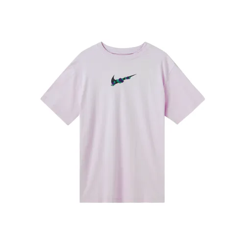 Nike Т-рубашка с рукавом женская розово-фиолетовая