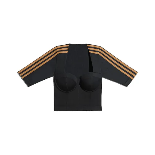 adidas clothing Черные Женские Короткие Топы