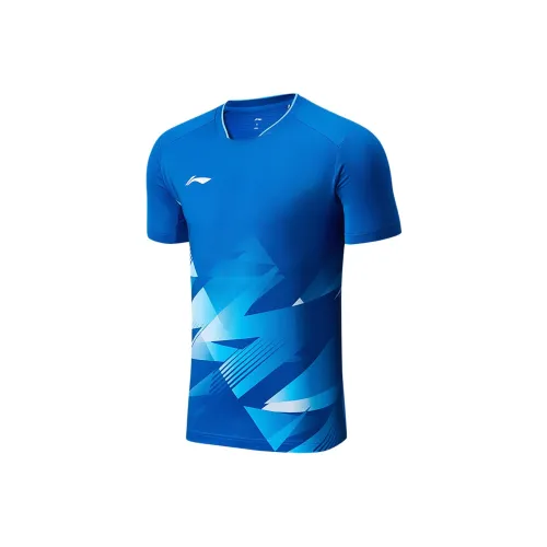 LINING Badminton Series Бадминтон Джерси Унисекс Минеральный Синий