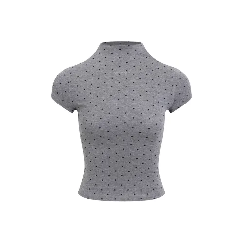 Ariseism T-Shirt Женская Синяя В горошек