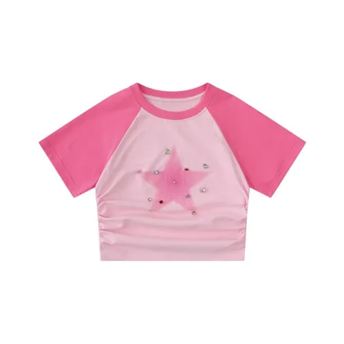 A11·N22 Розовый Женские Короткие Топы