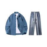 Комплект одежды (Royal Blue Shirt + Dark Blue Jeans)
