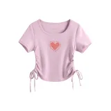 Пастельно-розовый (Винтажный розовый центральный логотип)