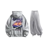 Set (Фотиния Серый Топ + Светло-Серые Повседневные Штаны)