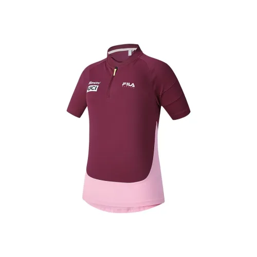 FILA Велоспорт Реглан-рукав Т-рубашка Женская Адмиралти-фиолетовая