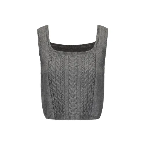 CHIWAWAMEME Майка Женская Преппи Серый Жилеты и Майки