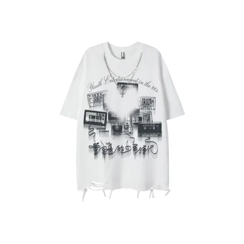 YEARNED Т-рубашка с оборванным рукавом унисекс