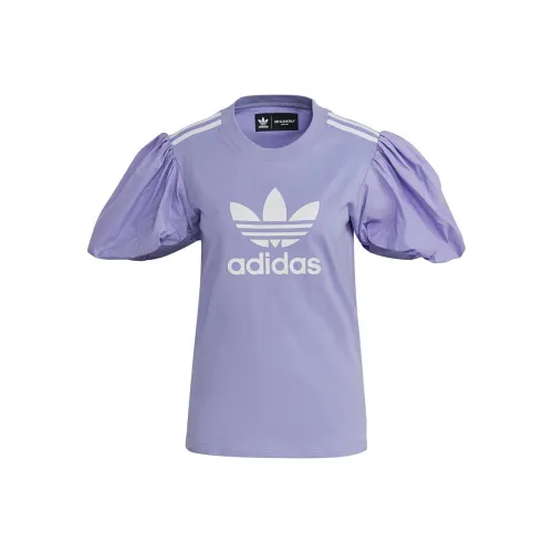 Adidas Originals Фонарик-рукав Т-рубашка Женская Фиолетовая