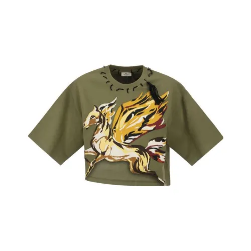 ETRO Армейский зеленый Женские футболки