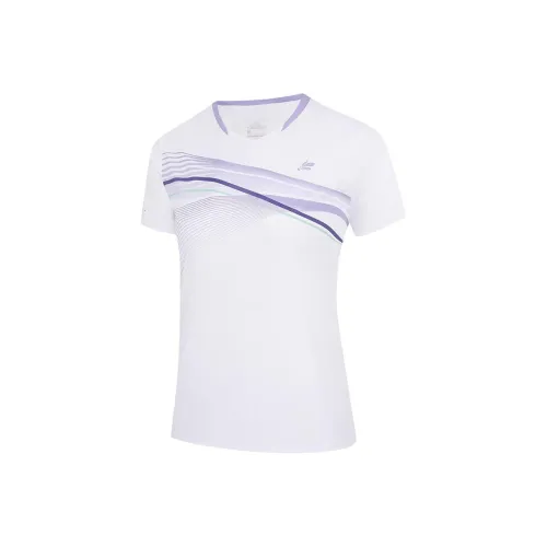 361° T-рубашка Женская Натуральный Белый Нежно-фиолетовый