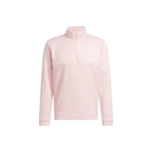 Adidas Ultimate365 Текстурированный Топ с капюшоном на молнии для гольфа Мужской Розовый