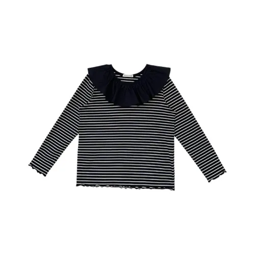 WUPODAMANVZHUANG T-рубашка Женская Синие Полоски