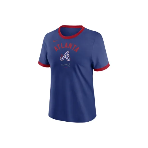 nike x MLB Стандартная футболка женская королевский синий