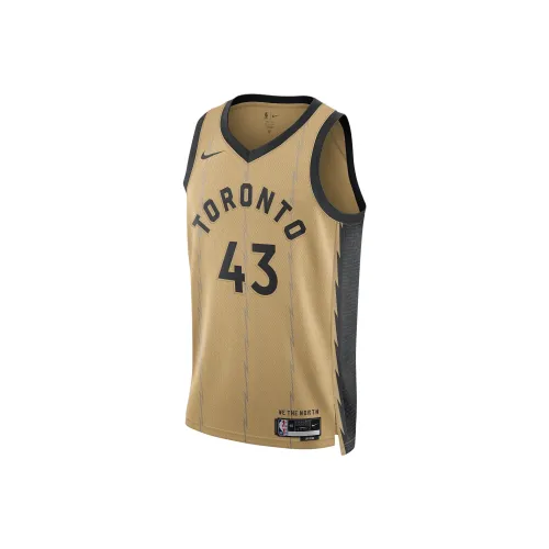 Nike Баскетбольная Джерси Городская Edition 2023 24 Сезон Toronto Raptors Siakam Размер 43 Мужская Желтая