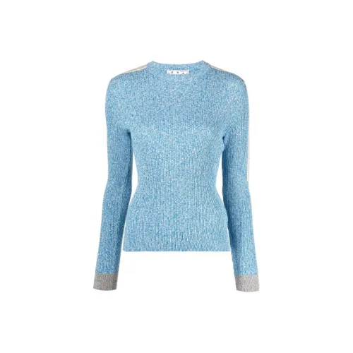 Off Белый SS21 Синий Женские Свитеры