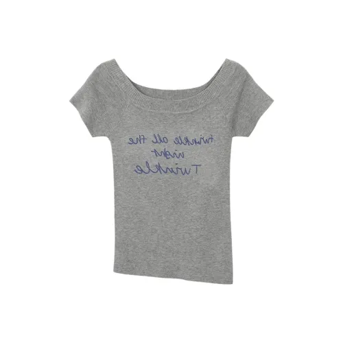 MO VOICE Стандартная T-рубашка Женская Серого цвета