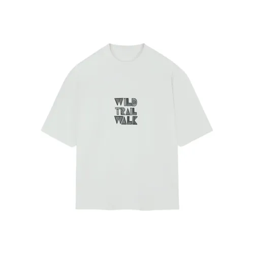 Корейский стиль рукав с оборванным плечом футболка унисекс