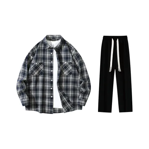 LA'T.WEEKEND Длинный рукав рубашка комплект для пар унисекс