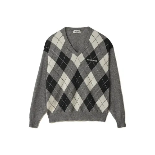 MIU MIU Свитер Женский Мраморный Серый