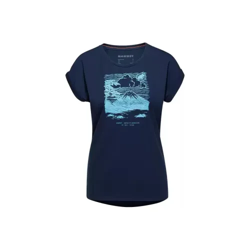 MAMMUT Стандартная T-рубашка Женская Глубокое море Синий