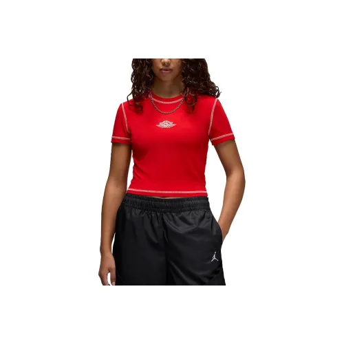 Jordan SS25 Стандартная T-рубашка Женская Красная