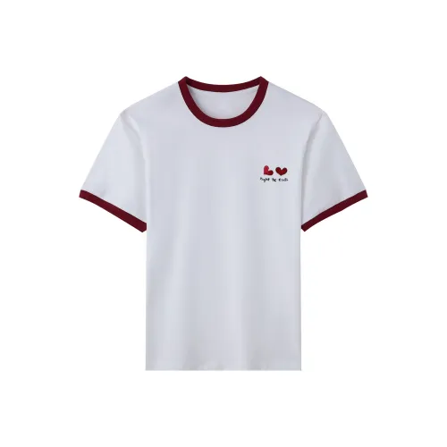 TEME T Рубашка Женская Белая и Бордовая