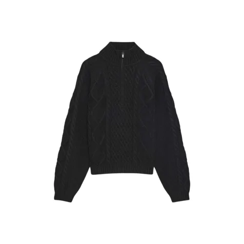 ARITZIA Sunday Best Boreal 1 4 Zip Свитер Женский Черный Черный