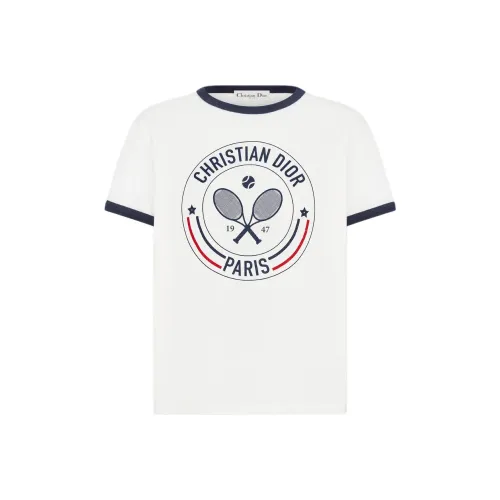 DIOR Vibe Collection Стандартная T-рубашка Женская Белая