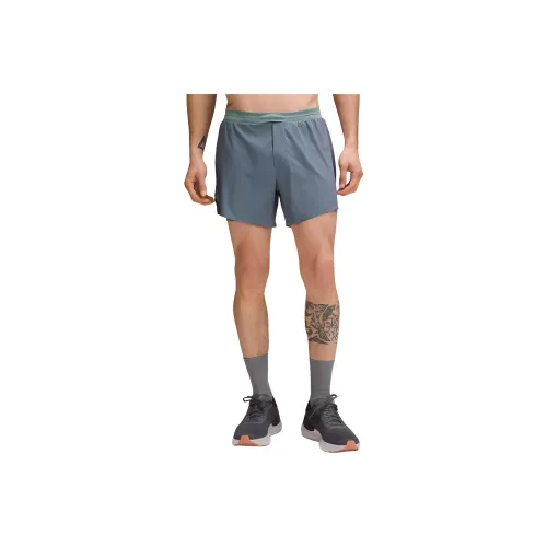 lululemon Fast and Free Приливно-голубой/Мощный фиолетовый/TIDT Мужские спортивные шорты