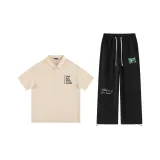 Хаки топ + черные штаны