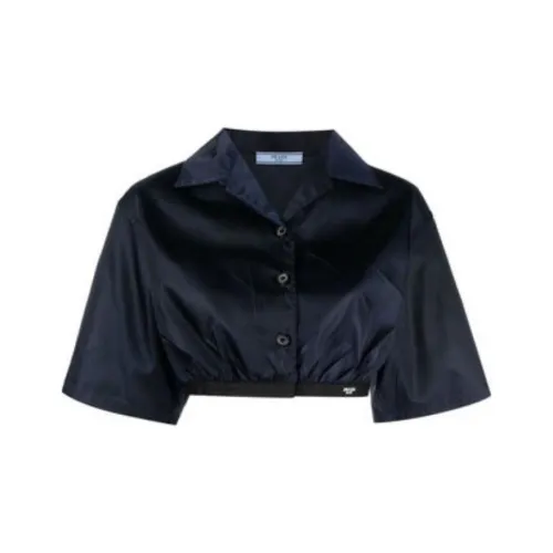 PRADA Черные Женские Короткие Топы