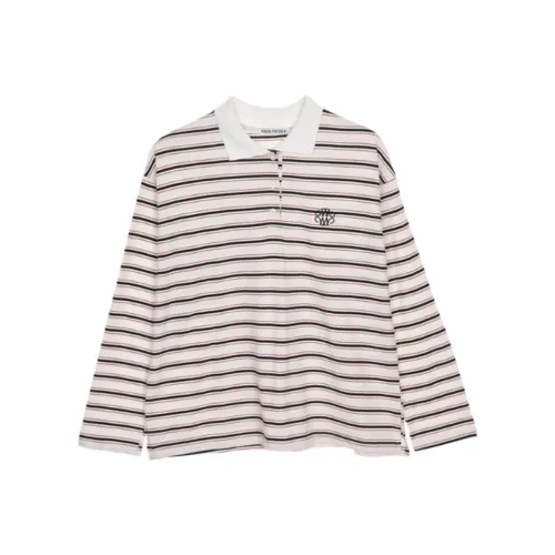 Nick Nicole SS25 Рукав с оборванным плечом T-рубашка Женская Айвори