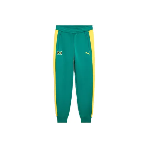 PUMA x JAMAICA T7 ALWAYS ON Track Pants Мужские Спортивные Брюки Зеленые