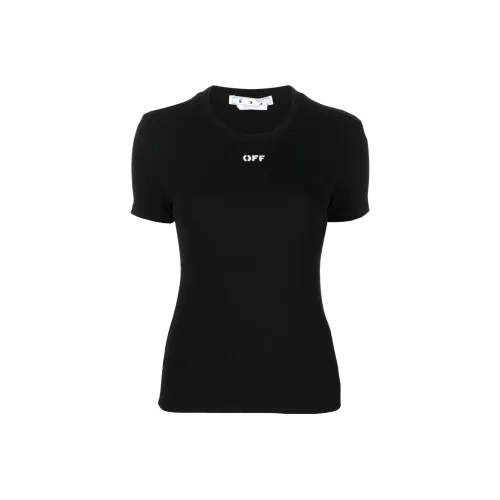 Off Белый FW22 Черный Женские Футболки