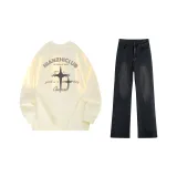 Светлый абрикос (длинный рукав) + черный серый джинсы