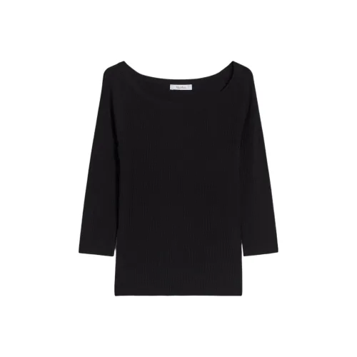 MaxMara Bill Collection Вырез Лодочка JUMPER Sweater Women's Black