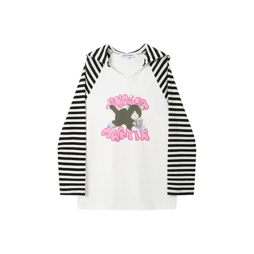 ANDREA MARTIN Реглан-рукав Т-рубашка Женская Белая